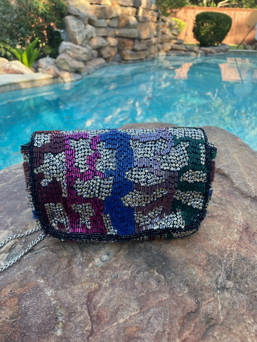 Zara “Party Glitter” Multi-Color Beaded Evening Crossbody Bag (CdlG)